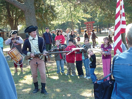 image of visitors at Red Bank Battlefield Park & The Whittall Hall