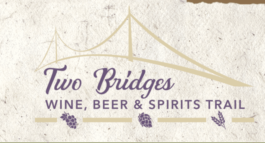 logo for Two Bridges Wine, Beer, and Spirit Trail