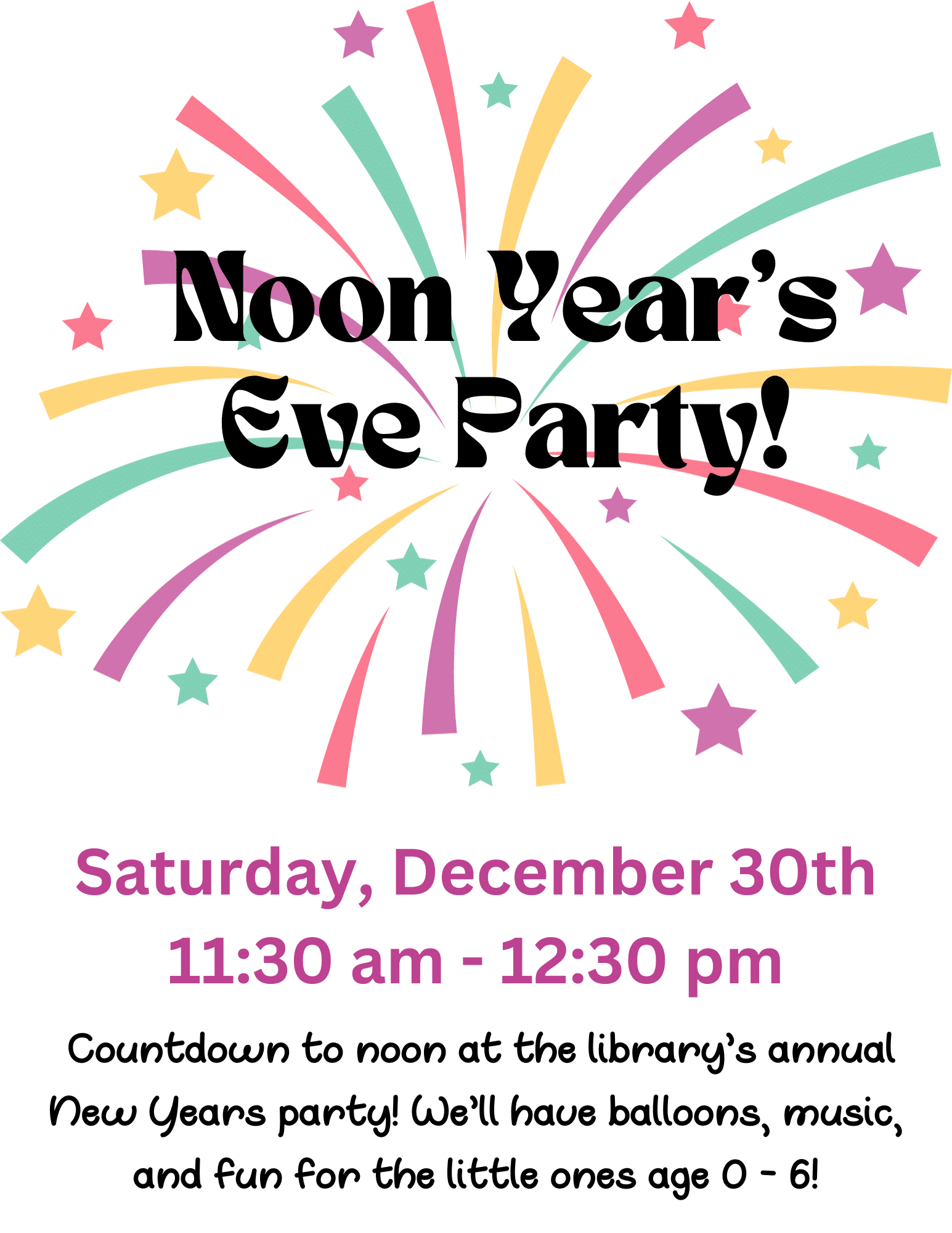 image of NOON YEAR’S EVE PARTY