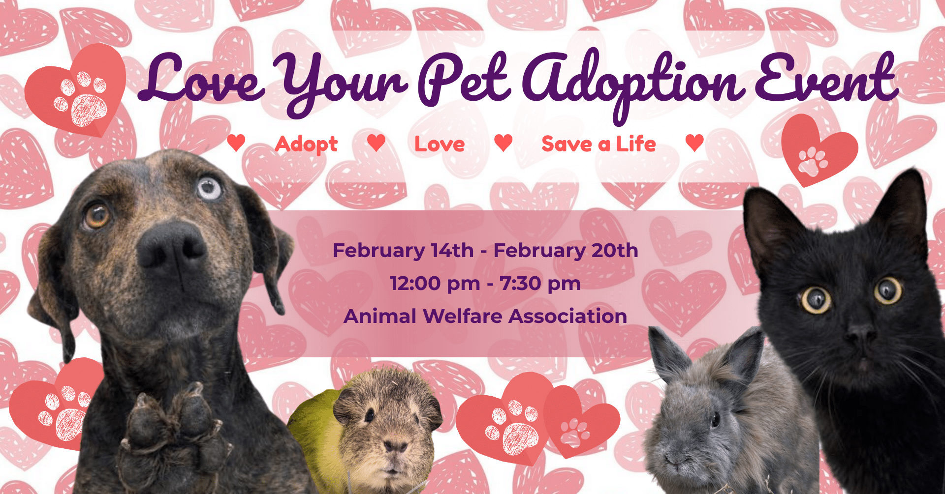 Love Your Pet Adoption – Facebook Event Cover