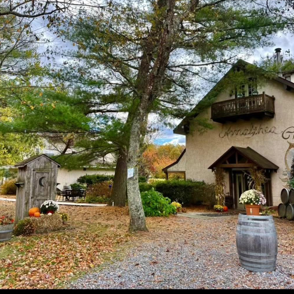 Outside Amalthea Cellars in the fall
