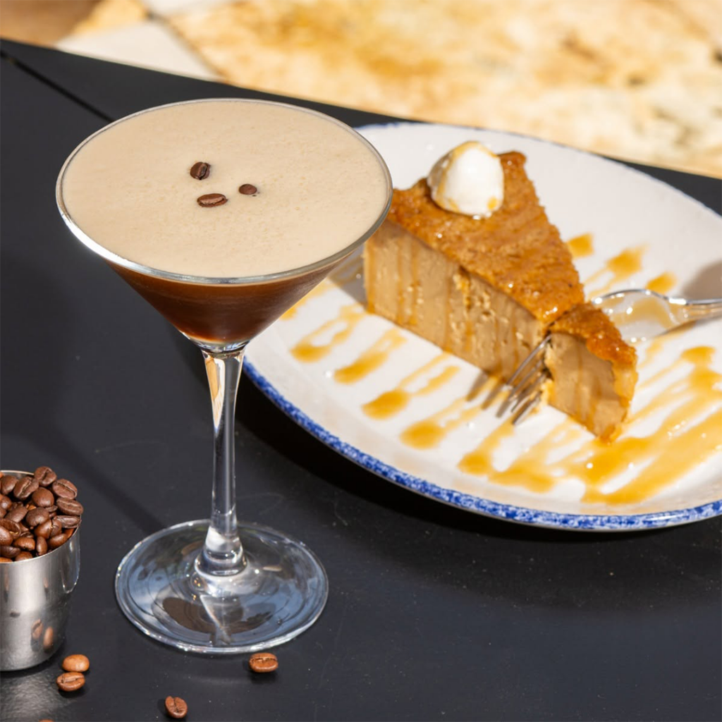 Images of Fall Flavors at Brio Italian Grille including pumpkin pie and cocktails