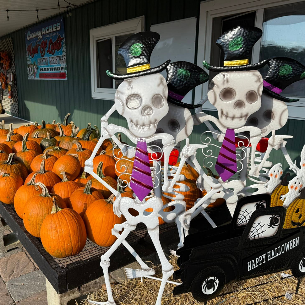 Halloween Display at Creamy Acres Farm in Salem County